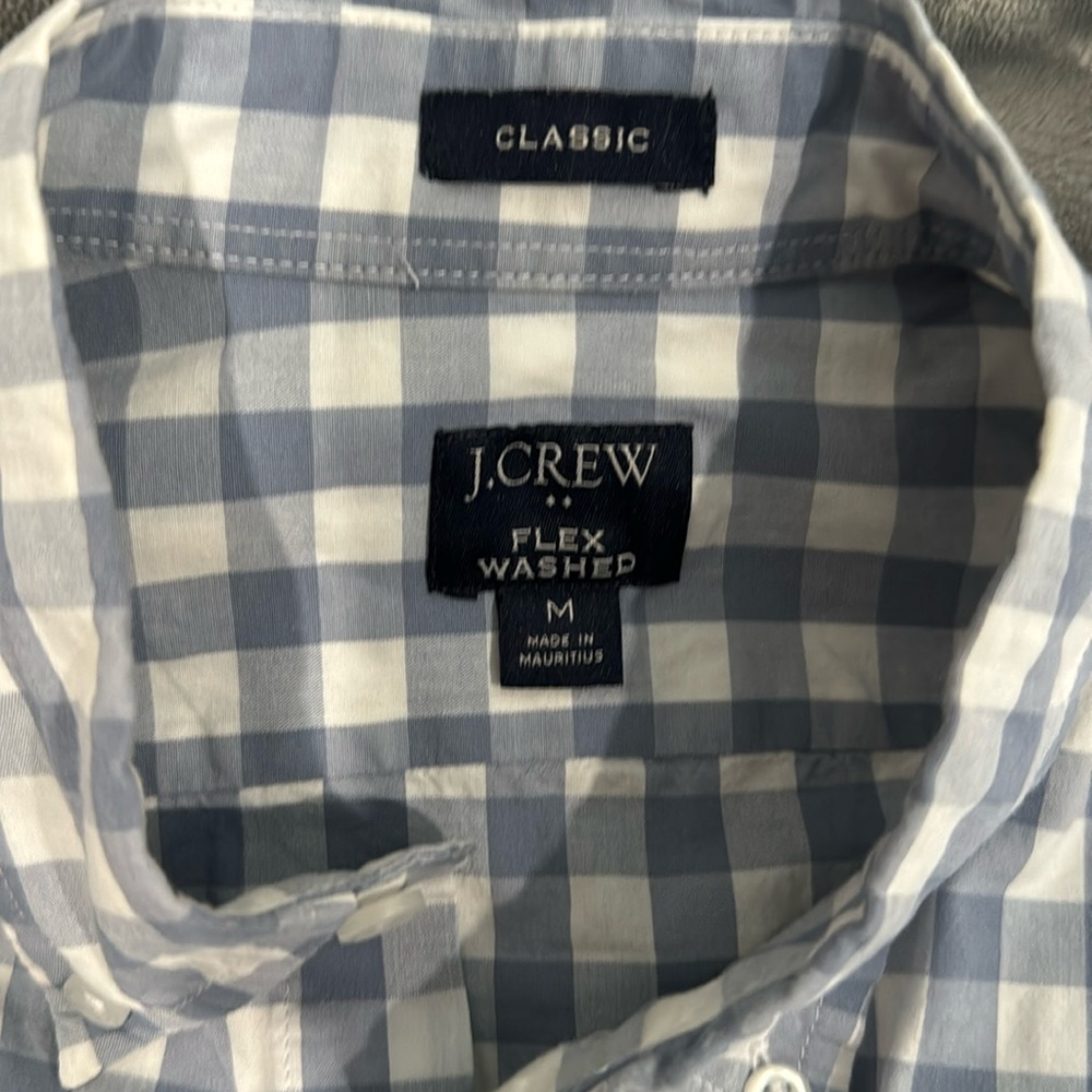 J crew size M gingham shirt